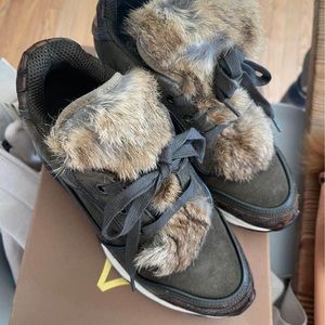 ASH sneakers with removable rabbit fur top - brand new in box